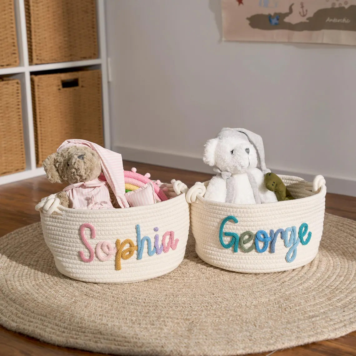 Personalized Knitted Basket