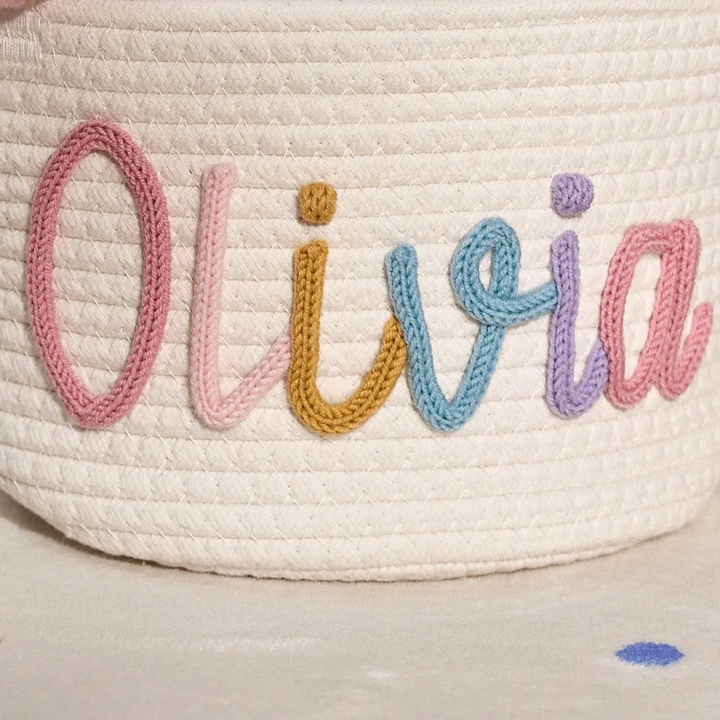 Personalized Knitted Basket