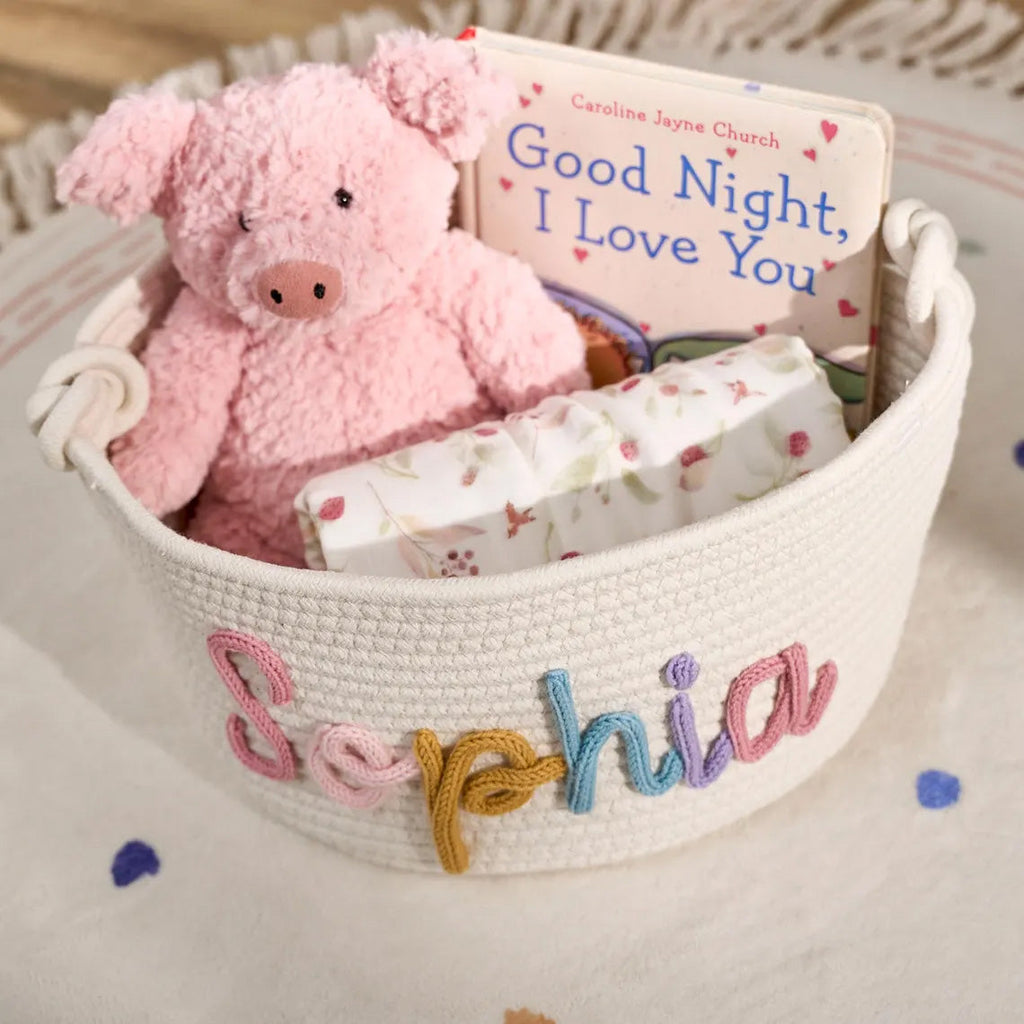 Personalized Knitted Basket