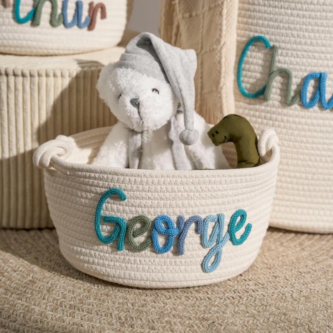 Personalized Knitted Basket