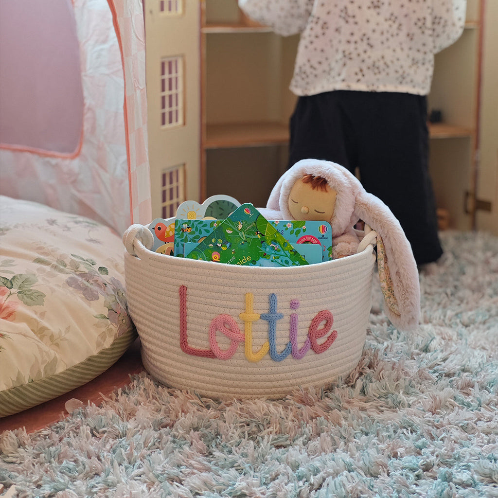 Personalized Knitted Basket