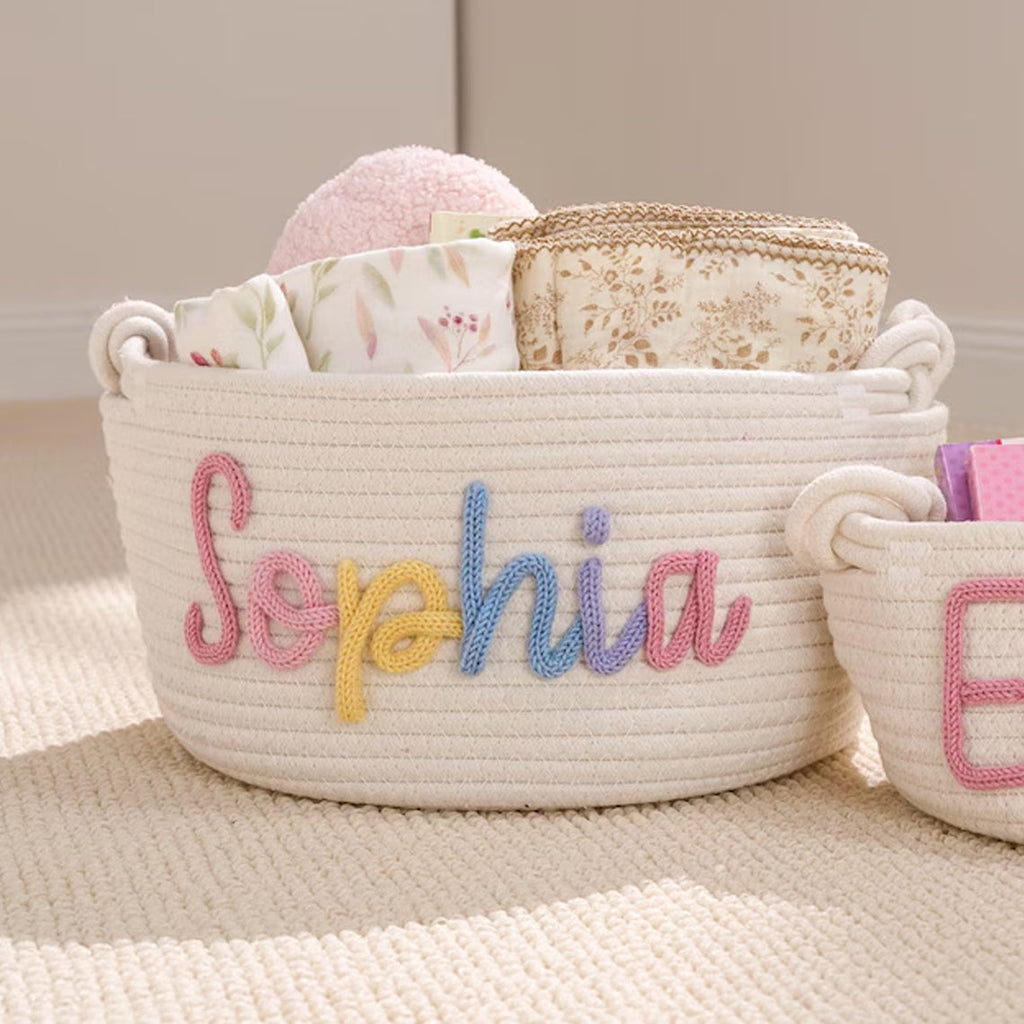 Personalized Knitted Basket